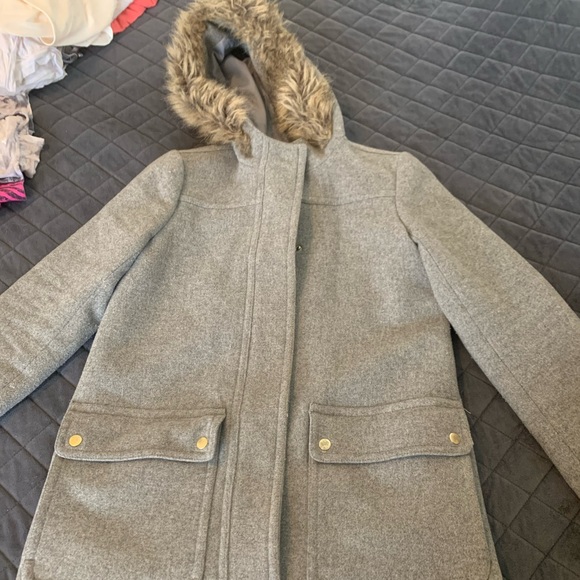 ❄️ J Crew Size 2 Parka Style Coat ❄️ - Picture 3 of 6